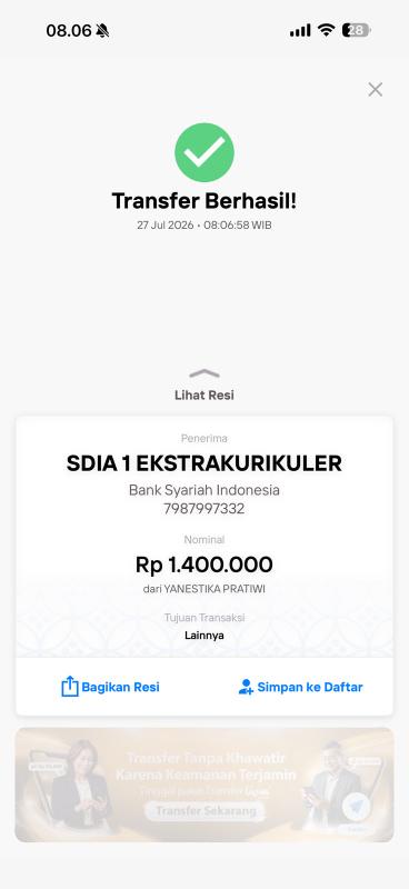 Bukti TF Agisya Abriana Alendra